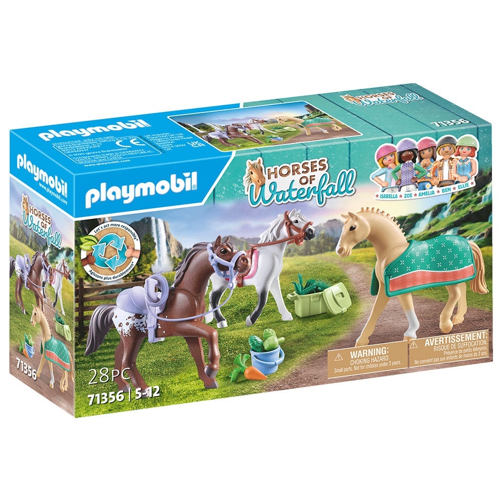 Playmobil - Set 3 Cai Cu Accesorii