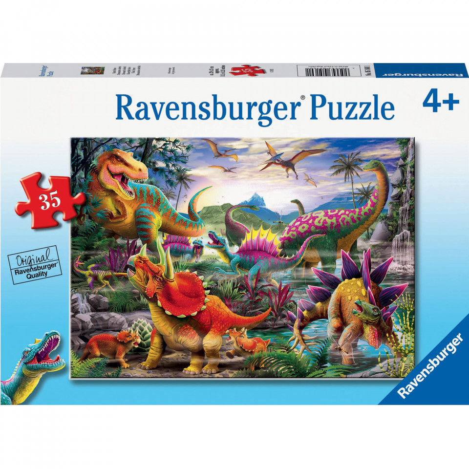 Puzzle Atacul T-Rex, 35 Piese - 1 | YEO