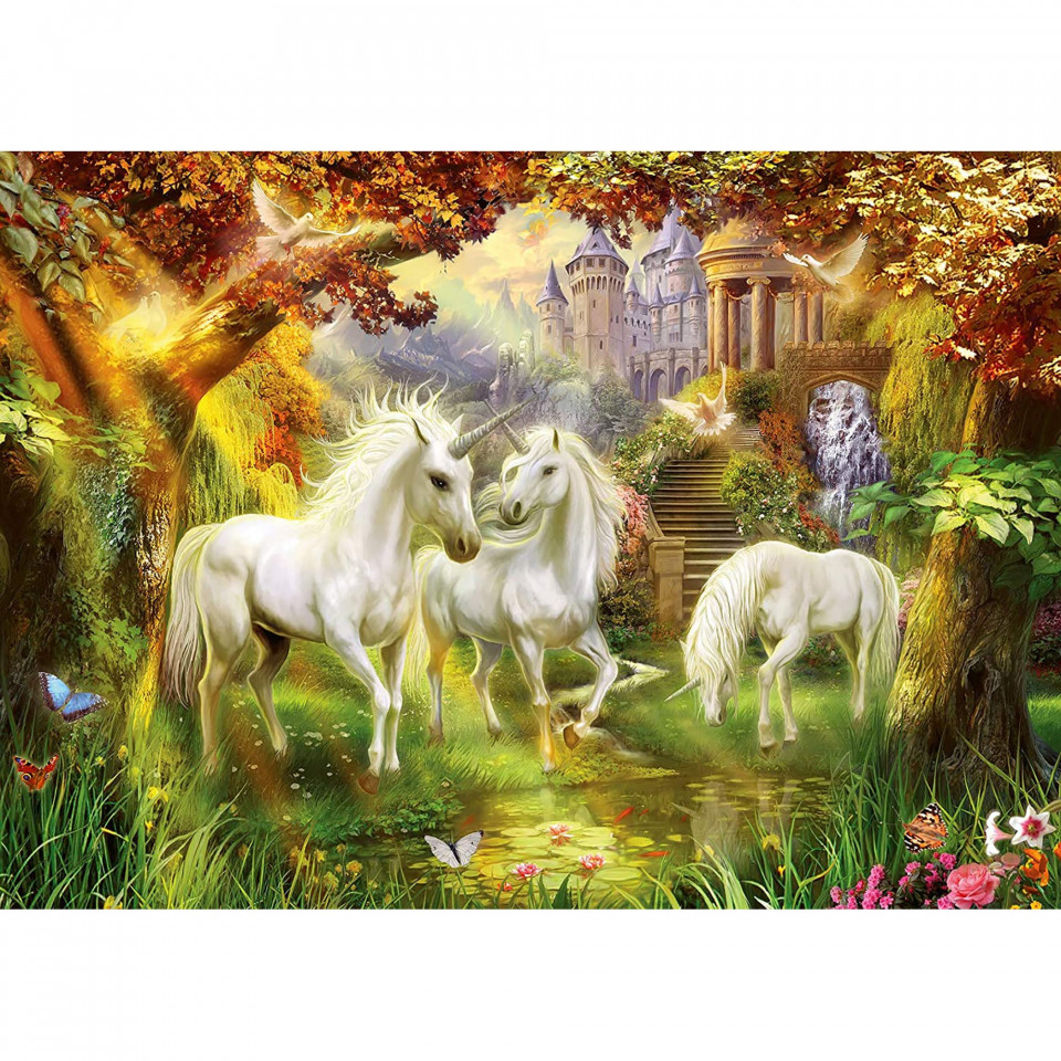 Puzzle Unicorni In Padure, 1000 Piese - 1 | YEO