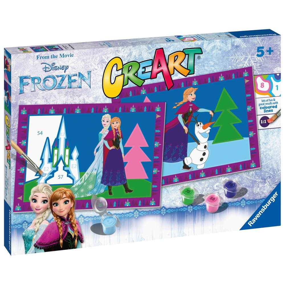 Ravensburger - CreArt pictura pe numere pentru copii 2 sabloane Disney Frozen - 1 | YEO