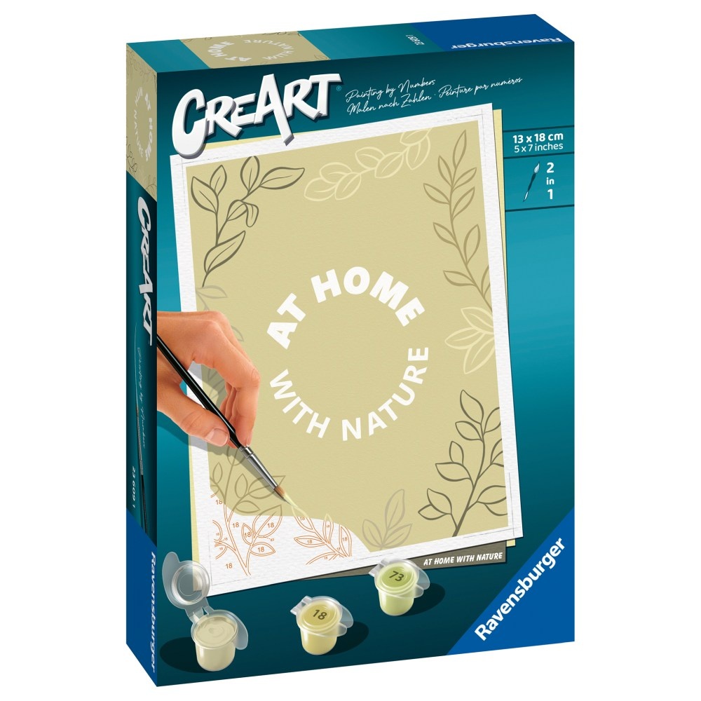Ravensburger - CreArt pictura pe numere pentru copii At home with nature - 1 | YEO