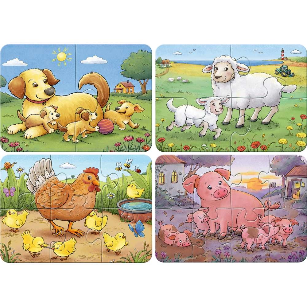 Ravensburger - Primul meu puzzle familii de animale de la ferma 2 4 6 8 piese - 2 | YEO