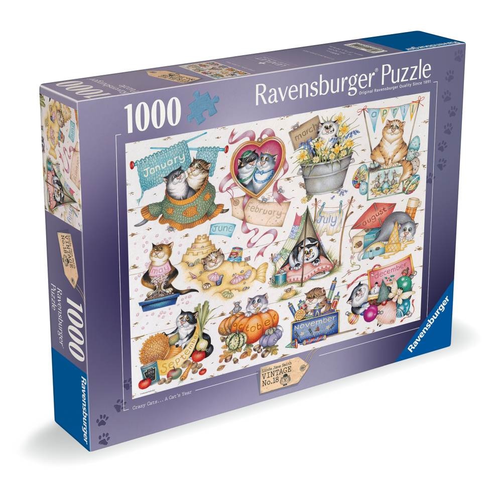 Ravensburger - Puzzle calendarul pisicutelor 1000 piese - 1 | YEO