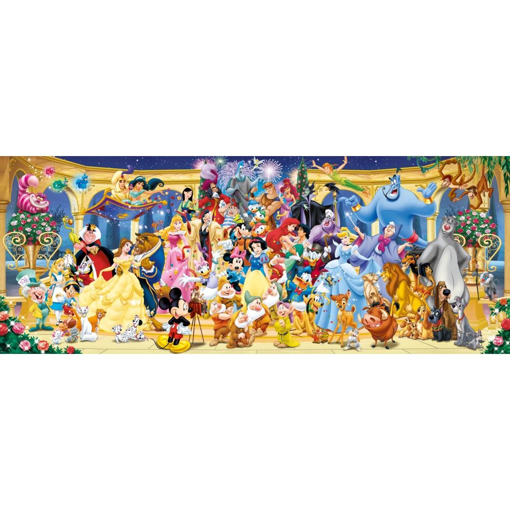 Ravensburger - Puzzle panorama personaje Disney 1000 piese design nou - 1 | YEO