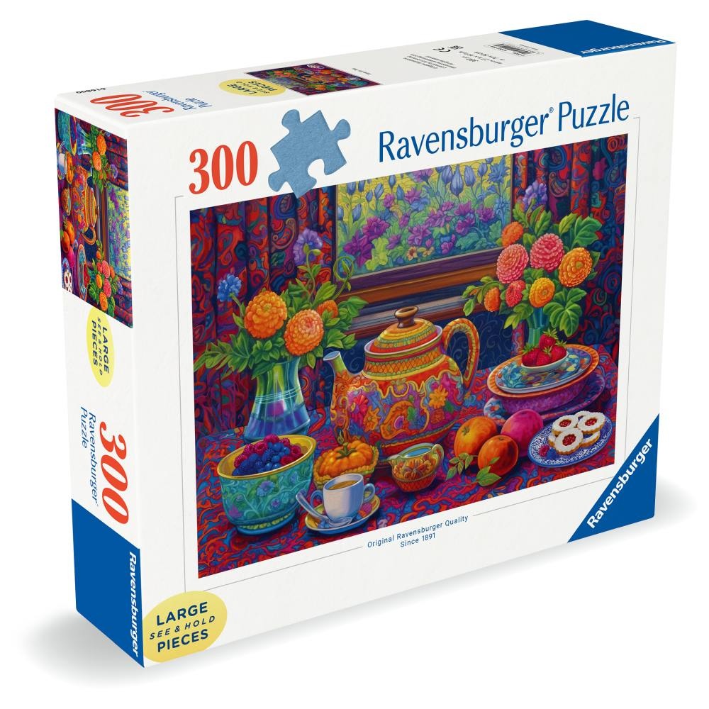 Ravensburger - Puzzle pauza de ceai 300 piese mari - 1 | YEO