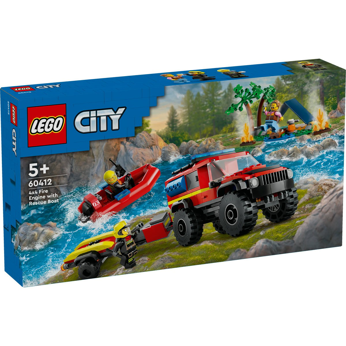 Set LEGO City - Camion 4X4 si barca de pompieri (60412) - 1 | YEO