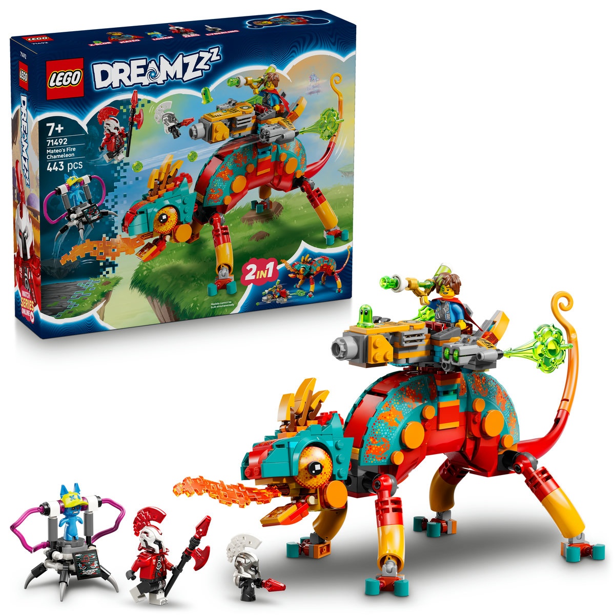 Set LEGO DREAMZzz - Cameleonul de foc al lui Mateo (71492)