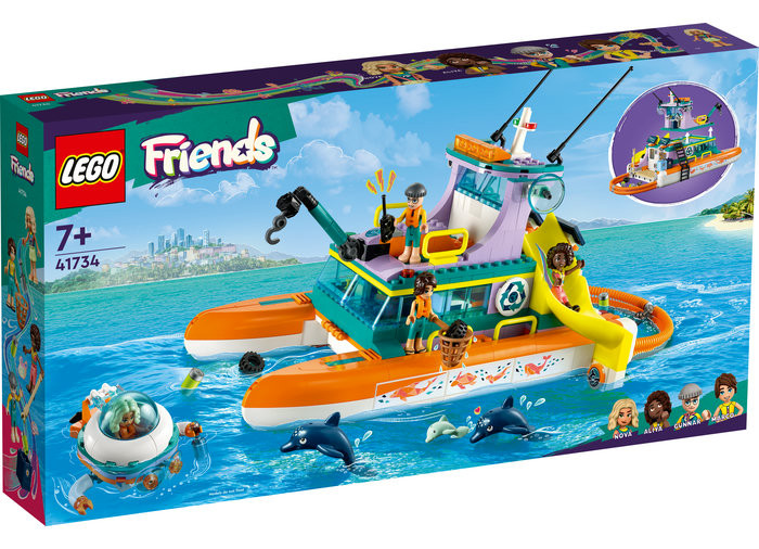 Set LEGO Friends - Barca de salvare pe mare (41734) - 1 | YEO