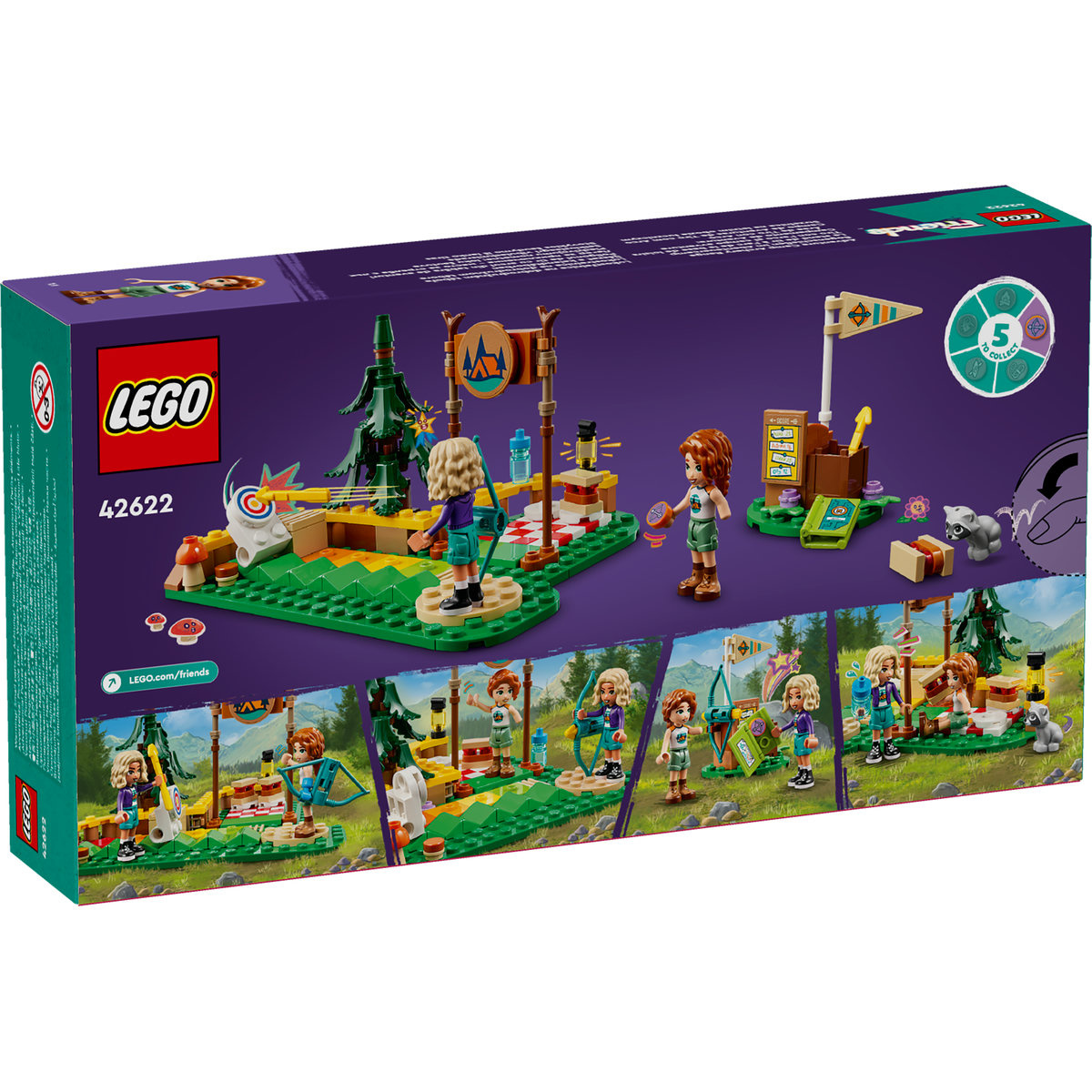 Set LEGO Friends - Poligonul de tir cu arcul în tabara de aventuri (42622) - 2 | YEO