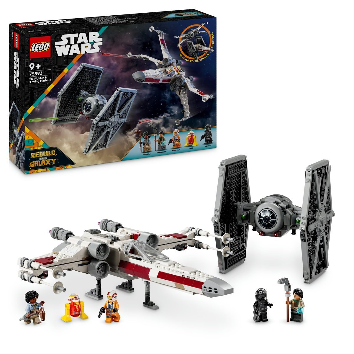 Set LEGO Star Wars - Hibrid TIE Fighter si X-Wing (75393)