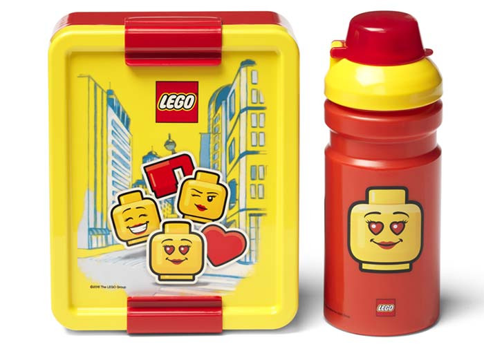 Set pentru pranz LEGO Iconic rosu-galben - 2 | YEO