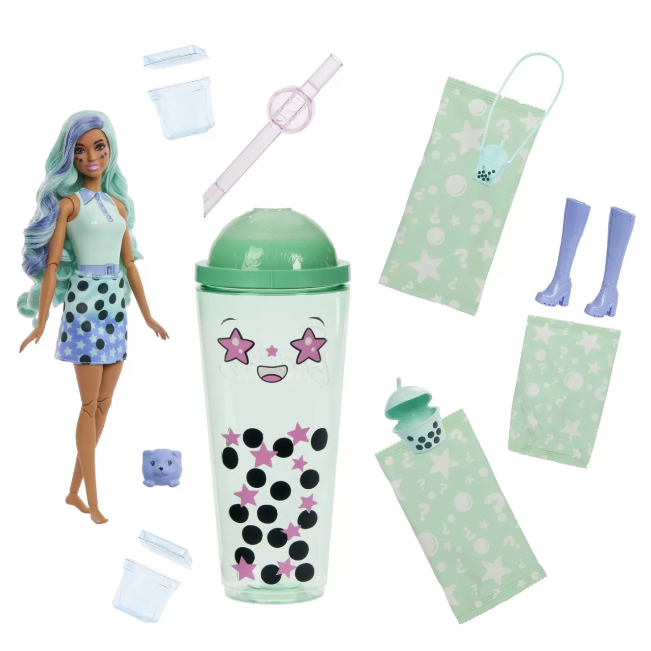 Barbie Pop Reveal Bubble Tea Papusa Barbie Green Tea - 1 | YEO