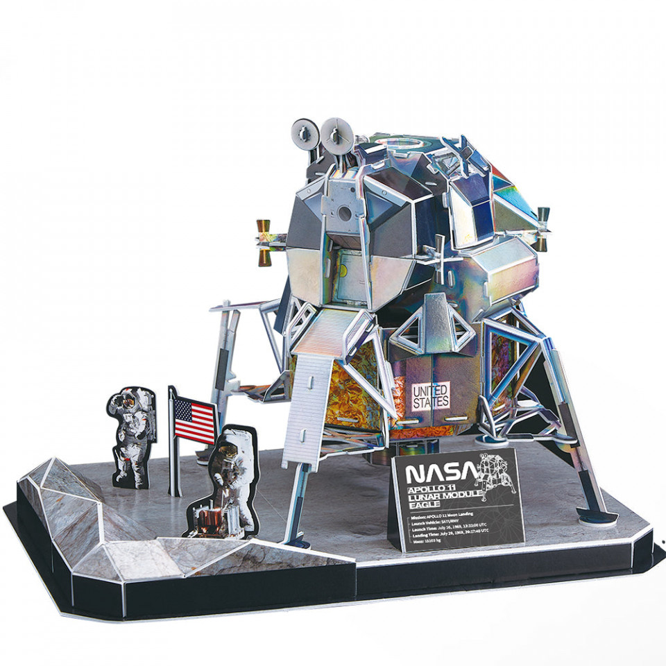 Cubic Fun - Puzzle 3D Nasa - Modulul Lunar Apollo 11, 93 Piese - 1 | YEO