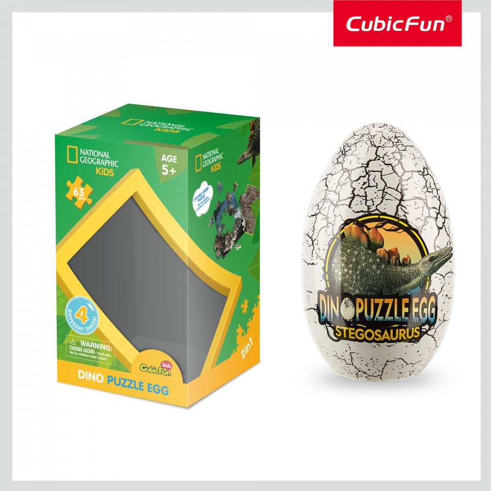 Cubic Fun - Puzzle In Cutie Stegosaurus 63 Piese