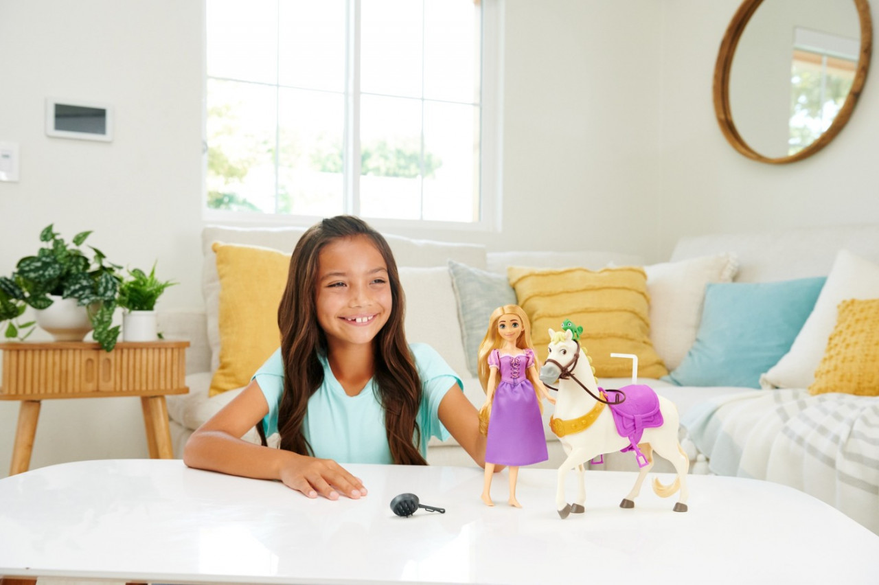 Disney Princess Set Papusa Rapunzel Si Calul Maximus - 3 | YEO