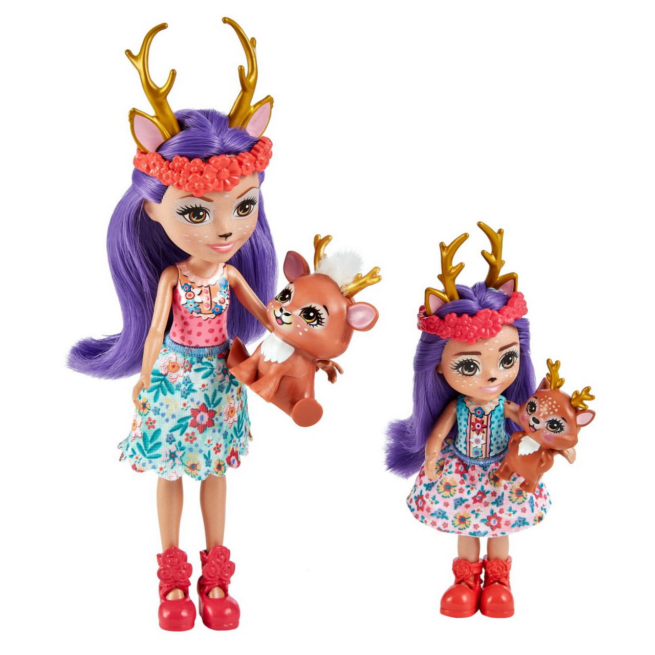 Enchantimals Set Papusi Surori Si Animalutele Lor Danessa Deer Si Sprint Si Danetta Deer Si Fleet - 3 | YEO