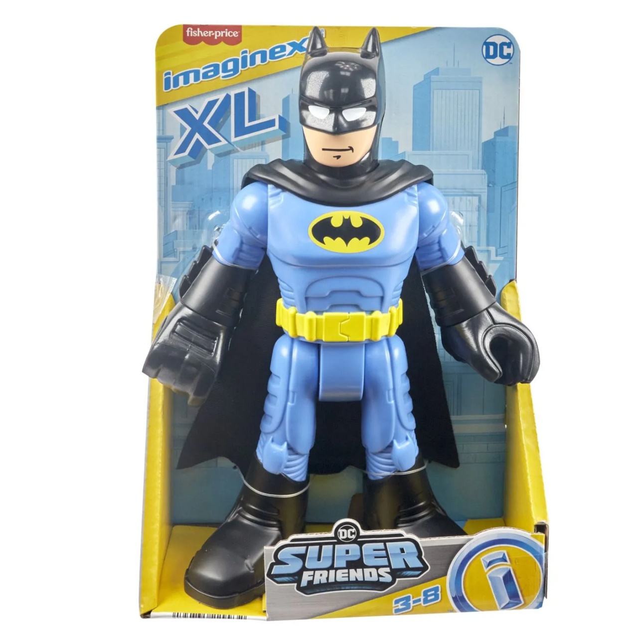 Fisher Price Imaginext Dc Super Friends Figurina Batman Xl Cu Costum Albastru