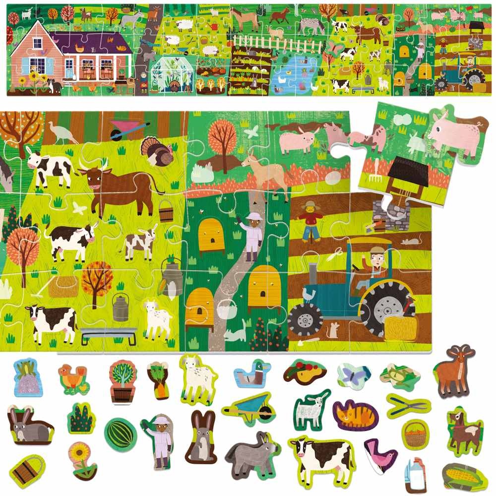 Headu - Puzzle si stickere Ferma cu 48 piese - 1 | YEO