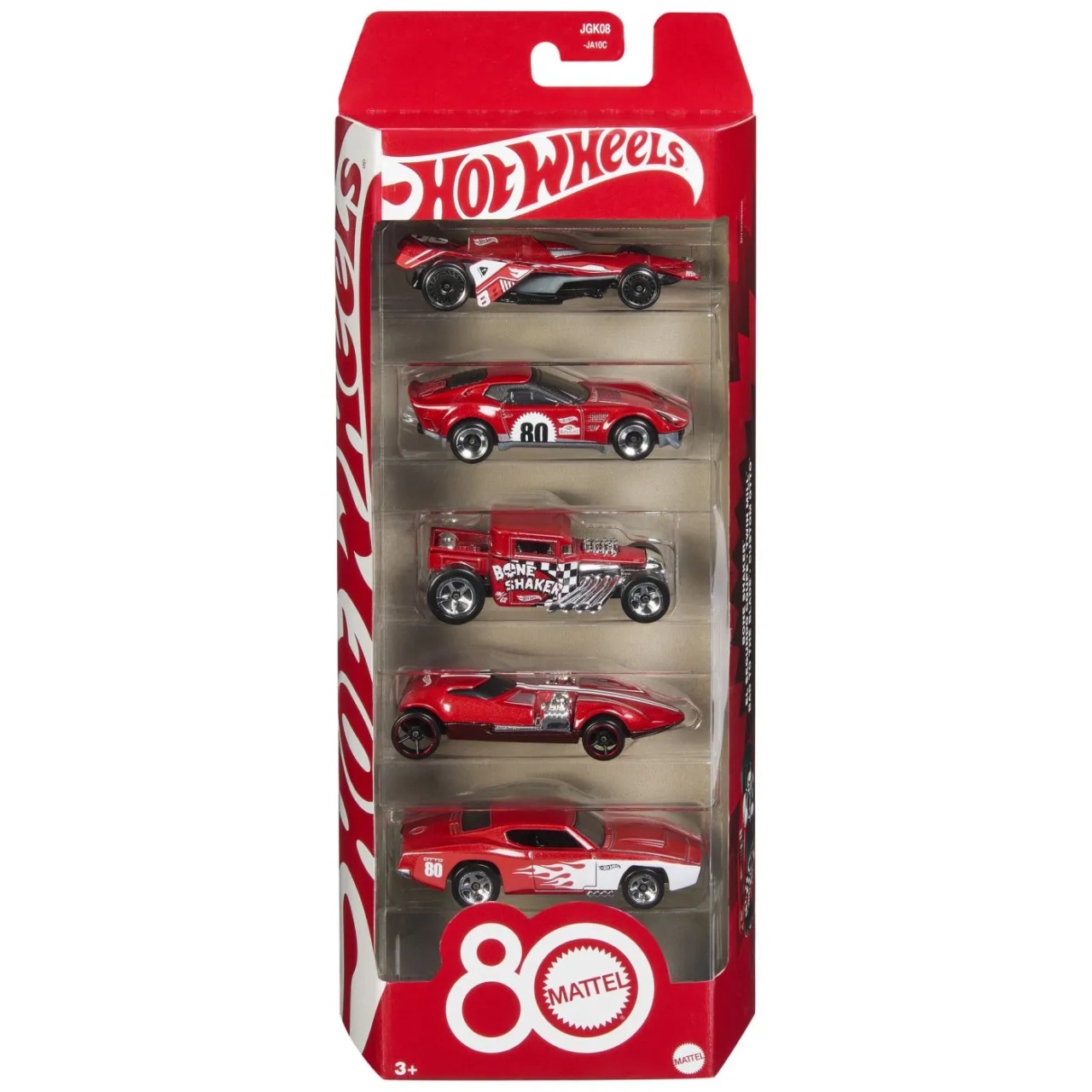 Hot Wheels Set 5 Masinute Metalice Aniversare 80 De Ani Scara 1 La 64