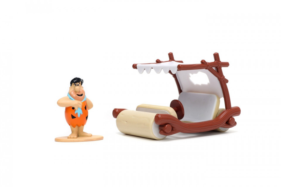 Jada Set Masinuta Metalica Flintmobilul Scara 1:32 Si Figurina Fred Flintstone - 2 | YEO