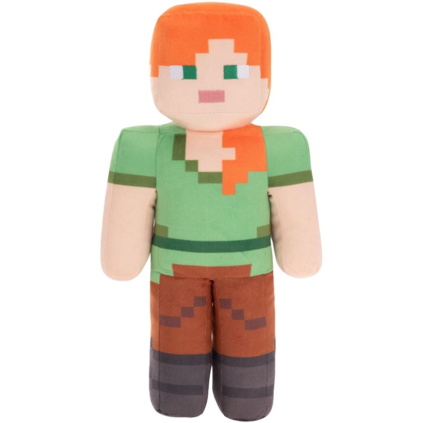Jucarie din plus Alex cu detalii brodate, Minecraft, 34 cm