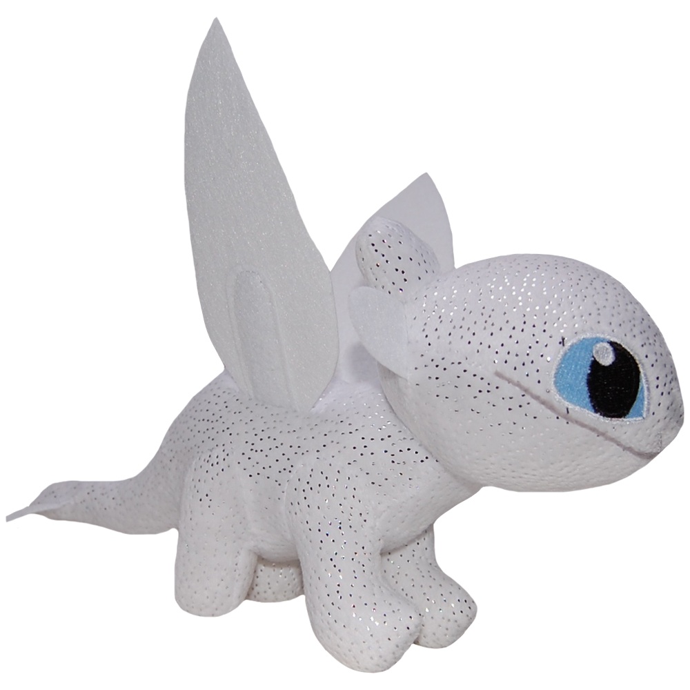 Jucarie din plus Light Fury Sparkle, Dragons, 28 cm