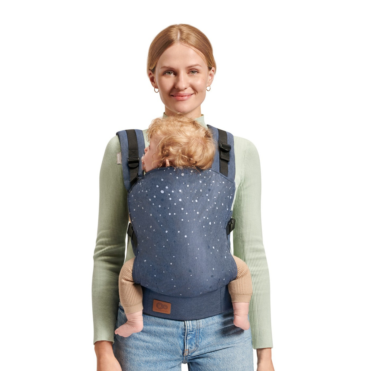 Marsupiu Ergonomic Kinderkraft Nino, Pana La 20 Kg, Confetti Denim - 2 | YEO