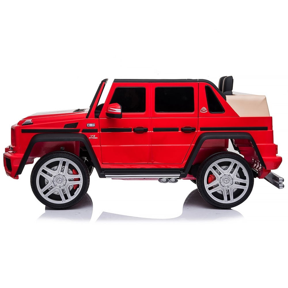 Masinuta electrica Chipolino SUV Mercedes Maybach G650 red cu scaun din piele si roti EVA - 2 | YEO