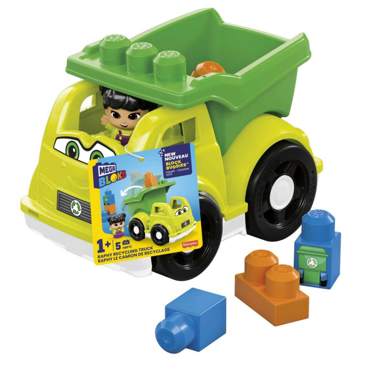 Mega Bloks First Builders Vehiculul De Reciclat A Lui Raphy - 1 | YEO