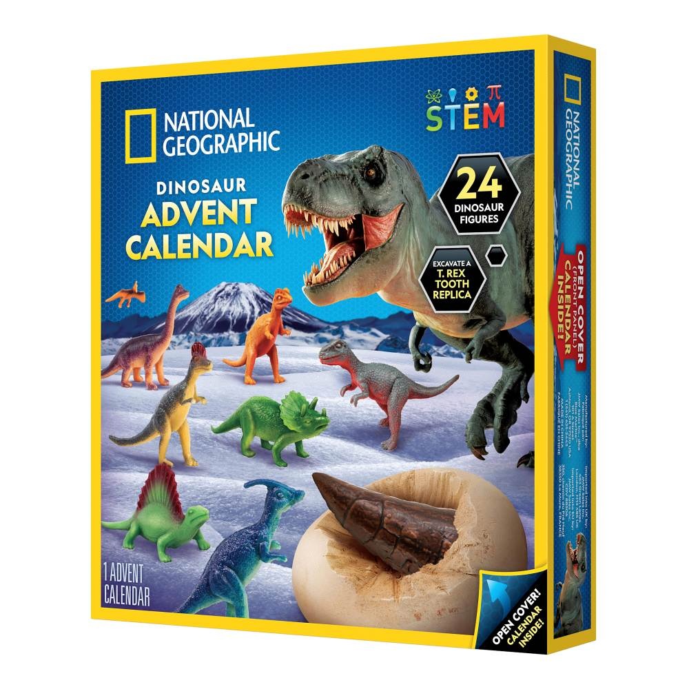 National Geographic - Set educativ Calendar de Craciun descopera lumea preistorica a dinozaurilor cu 24 de surprize - 1 | YEO