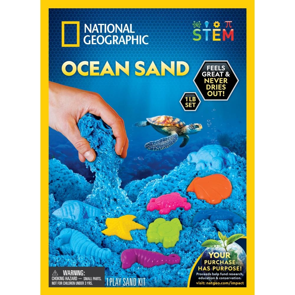 National Geographic - Set educativ Nisip kinetic ce ajuta la dezvoltarea abilitatilor motorii fine - 1 | YEO