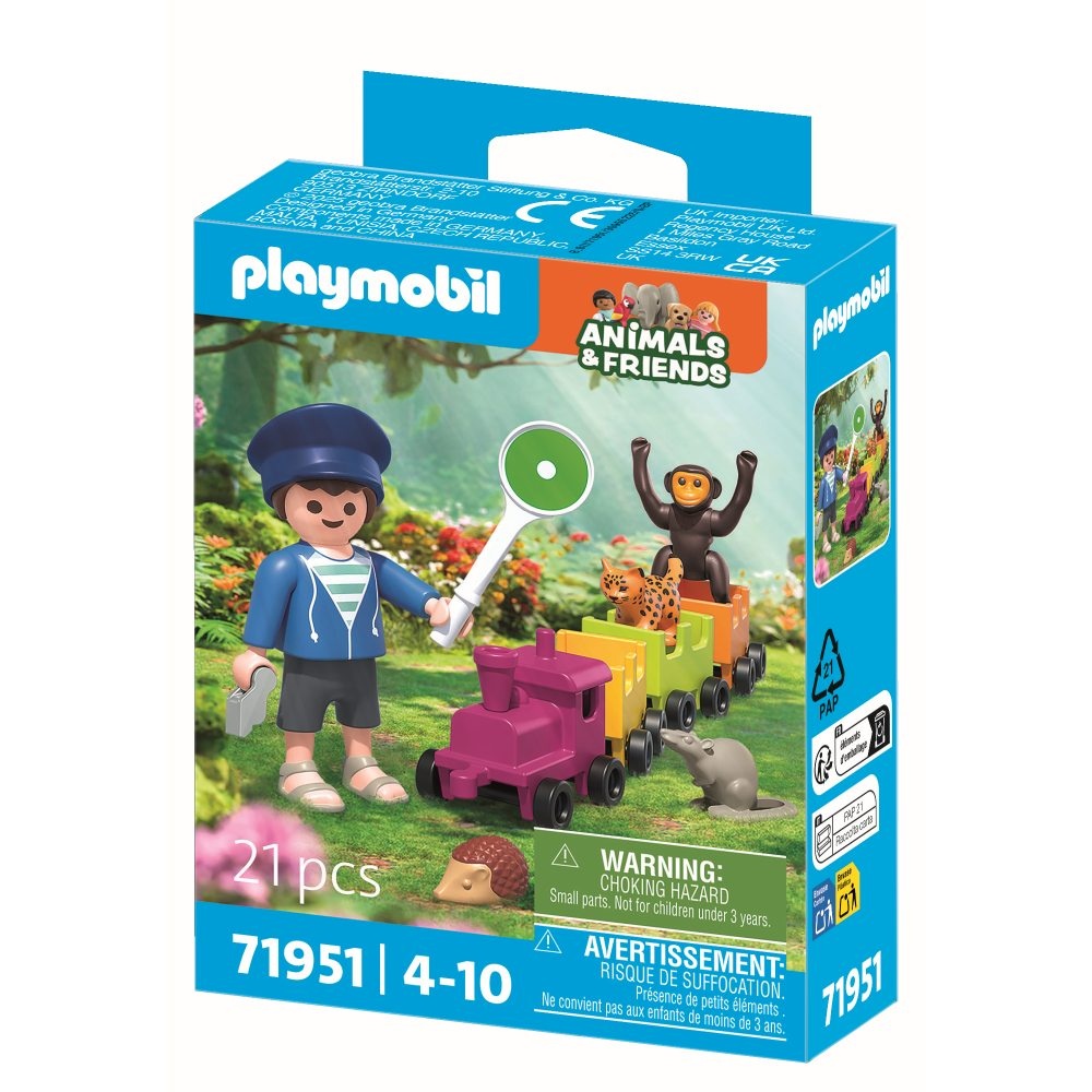 Playmobil - Jucarie de rol Plimbarea animalelor cu locomotiva - 2 | YEO