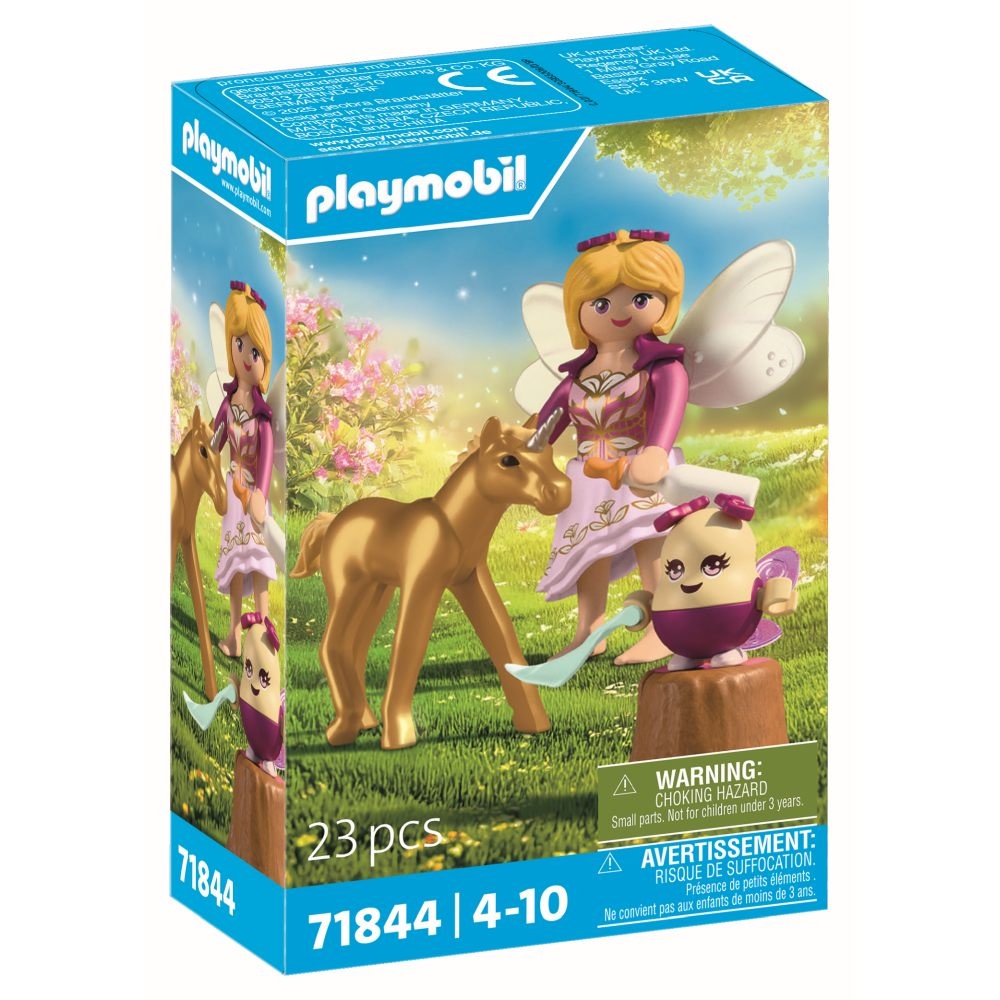 Playmobil - Jucarie de rol Pui de unicorn auriu si zana - 1 | YEO