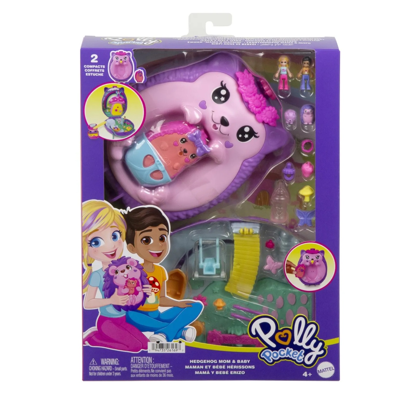 Polly Pocket Set Gentuta Ariciul Mama Si Puiul