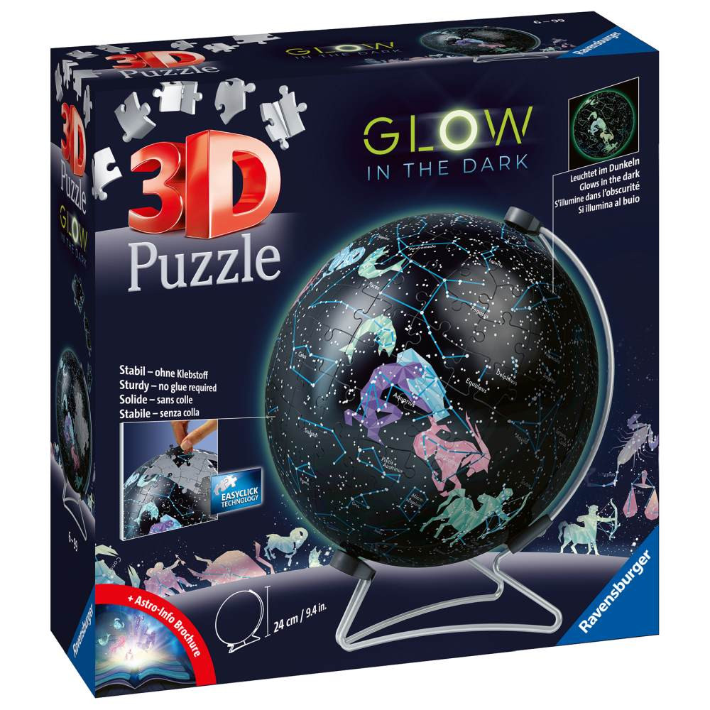 Puzzle 3D glob lumineaza in intuneric 180 piese - 2 | YEO