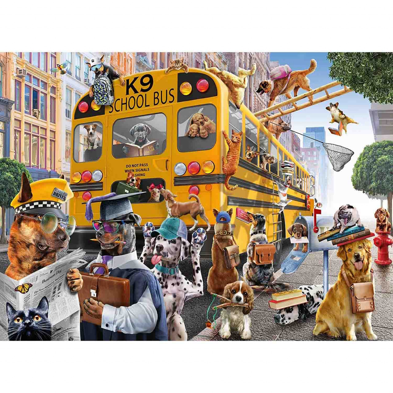 Puzzle Autobuzul Scolar Al Animalelor, 150 Piese - 1 | YEO