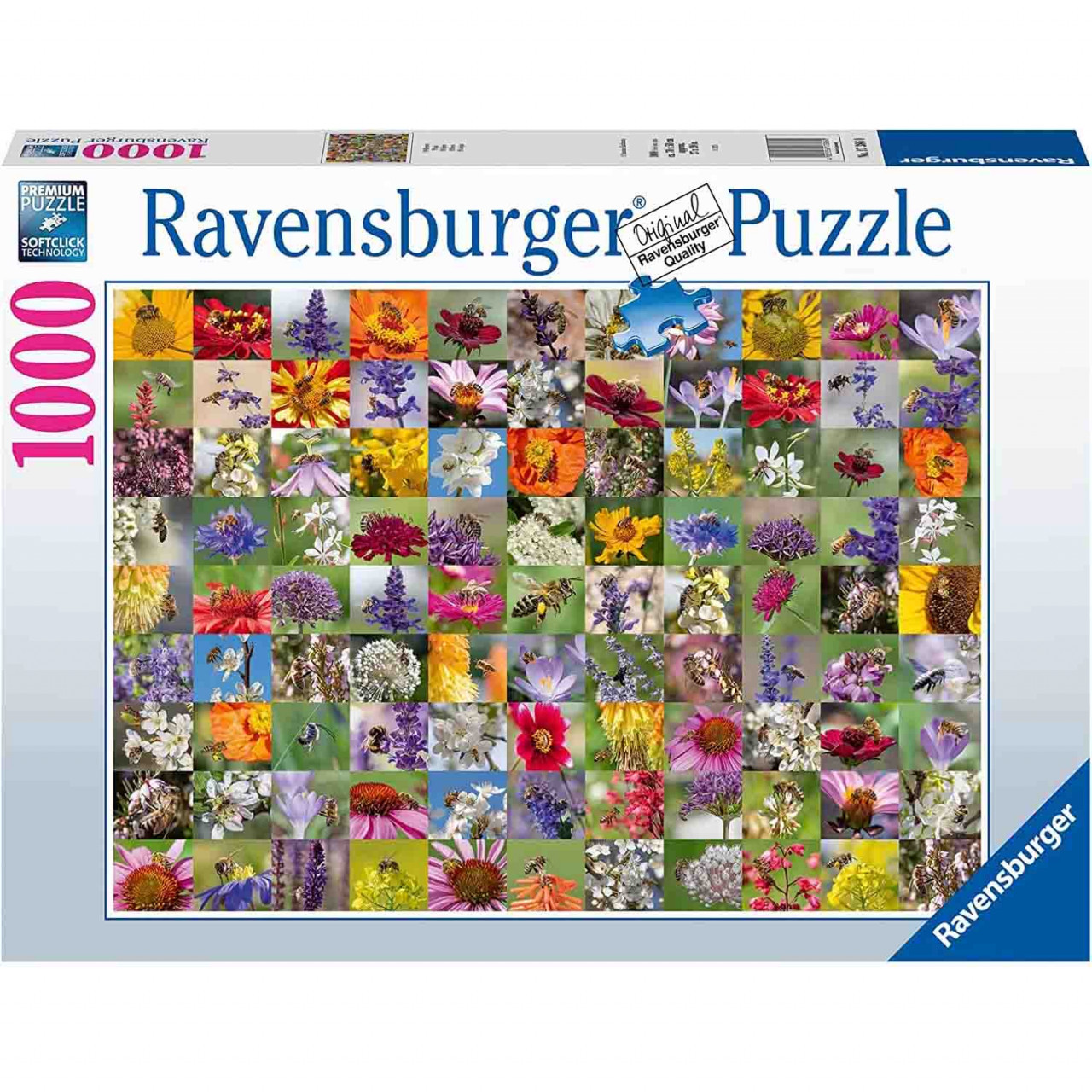 Puzzle Colaj Cu Albine Si Flori, 1000 Piese