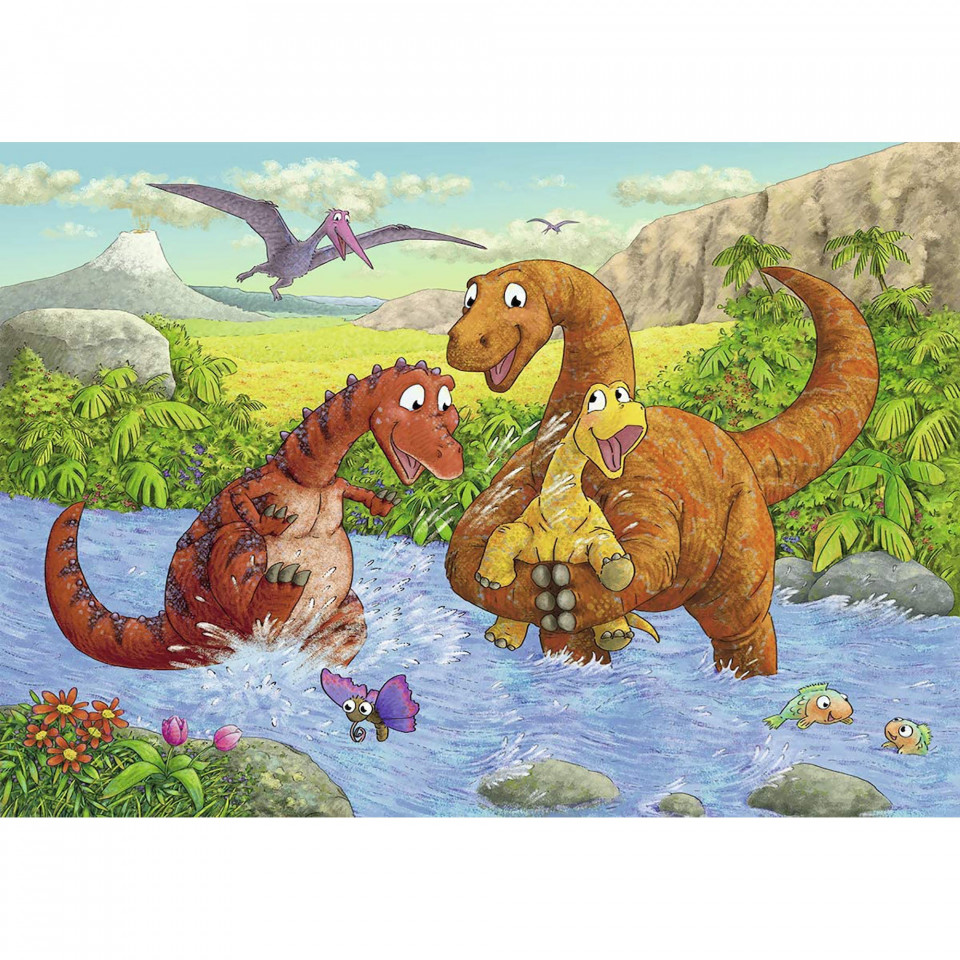 Puzzle Dinozauri La Rau, 2X24 Piese - 2 | YEO