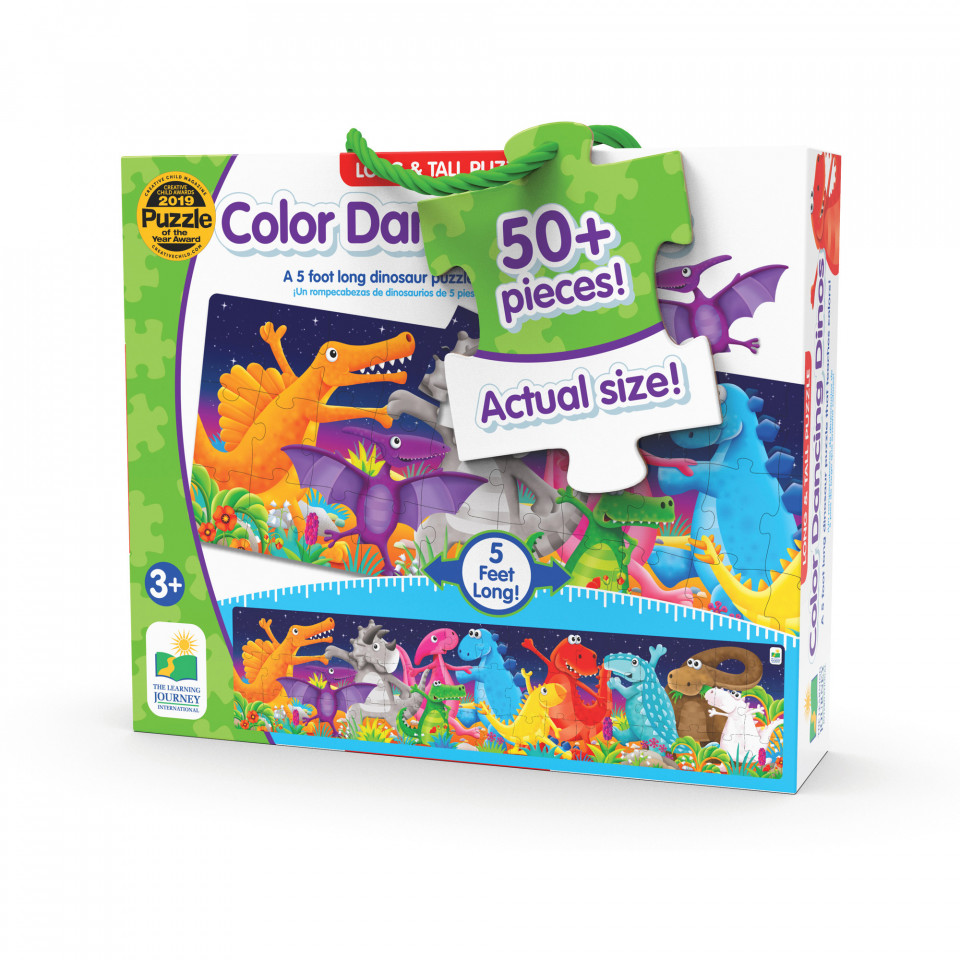 Puzzle Lung De Podea - Dinozauri Colorati - 1 | YEO