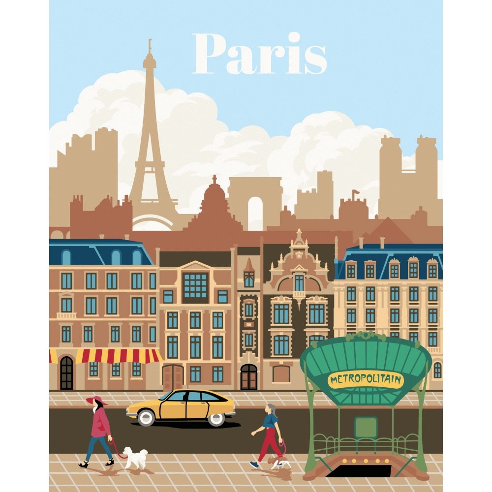 Ravensburger - CreArt pictura pe numere pentru adulti Paris plin de culoare - 2 | YEO