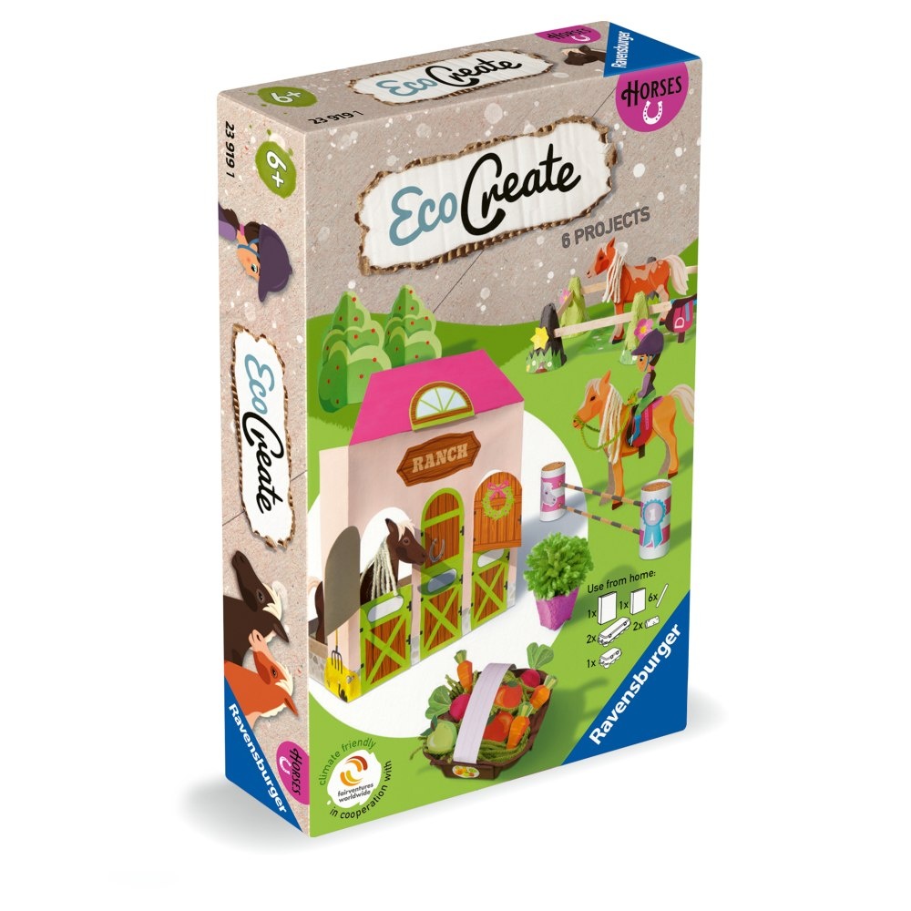Ravensburger - Eco Create Set de creatie ferma de cai ce include 6 proiecte - 1 | YEO