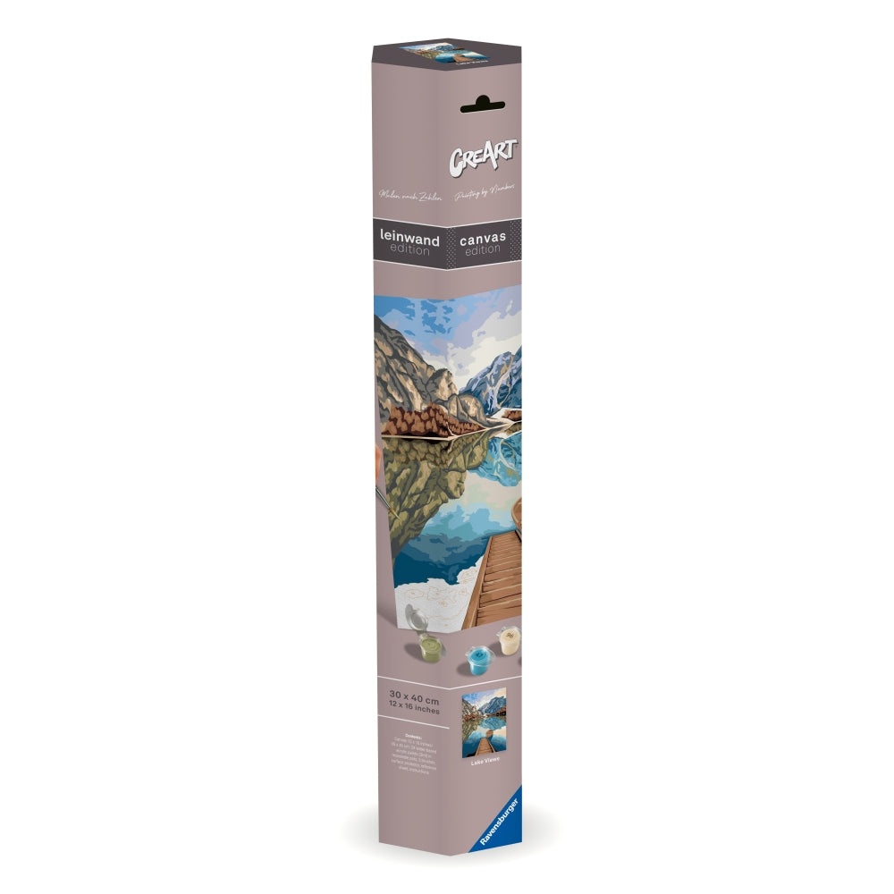 Ravensburger - Pictura pe numere Tablou Canvas vedere la lac - 3 | YEO