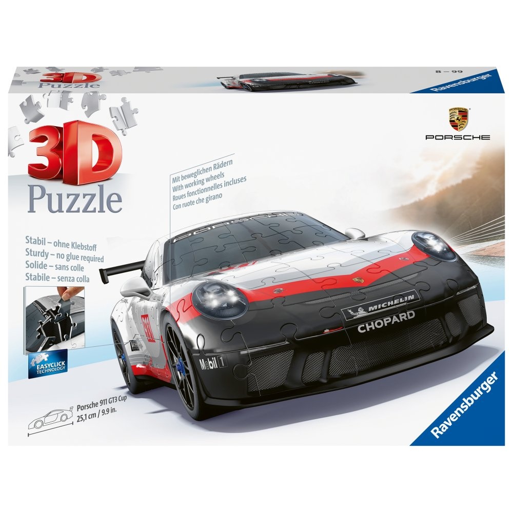 Ravensburger - Puzzle 3D Porsche 911 GT3 Cup 108 piese - 1 | YEO