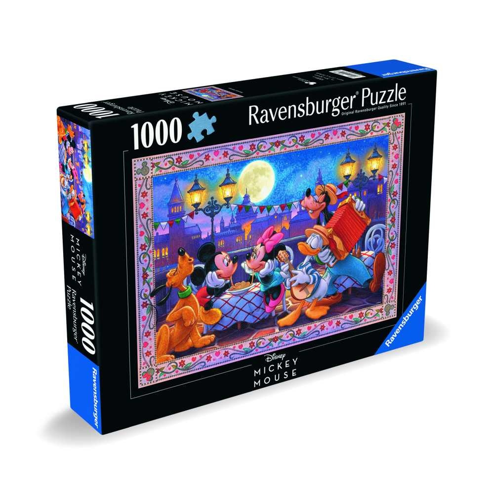 Ravensburger - Puzzle Mickey si Minnie la cina 1000 piese design nou - 1 | YEO