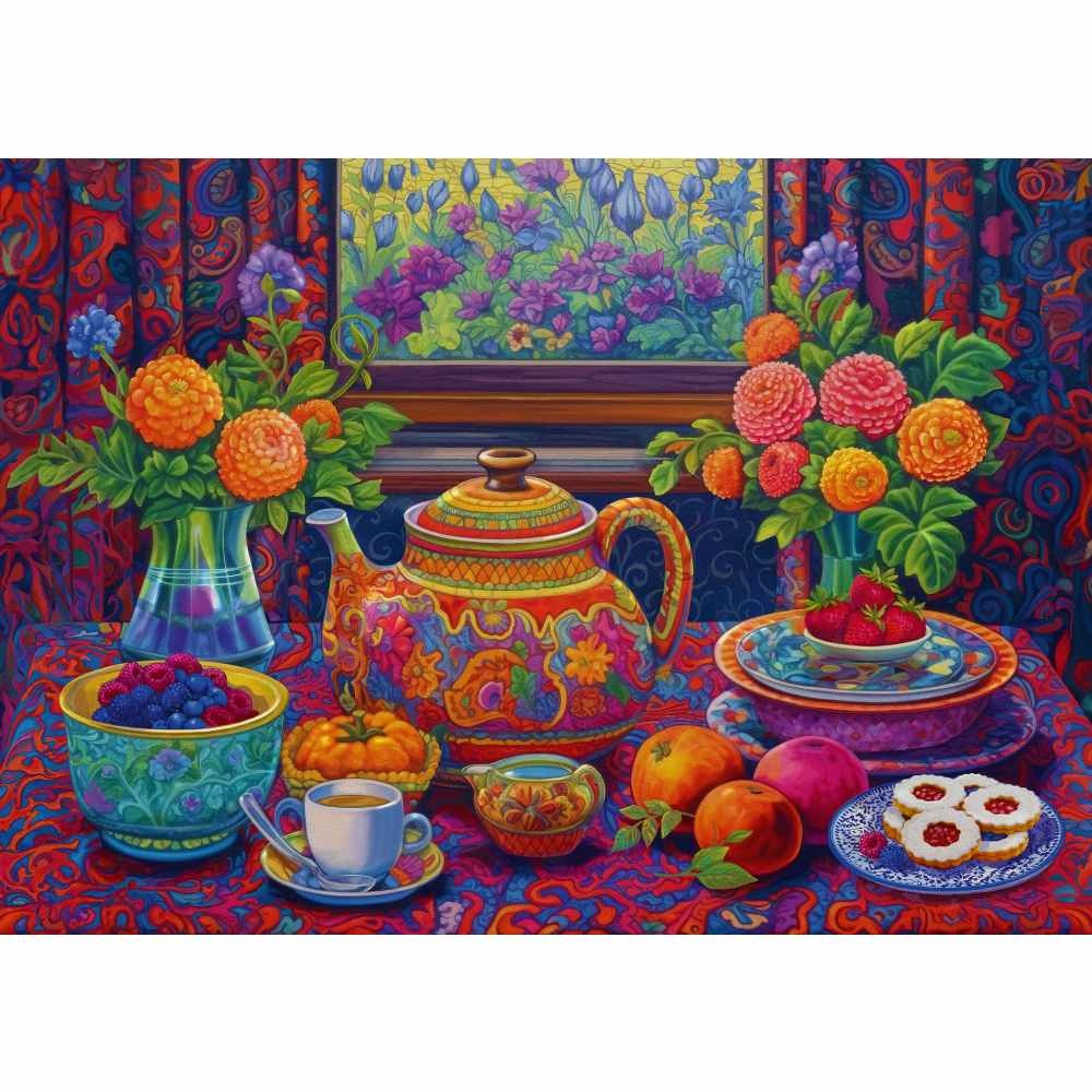 Ravensburger - Puzzle pauza de ceai 300 piese mari - 2 | YEO