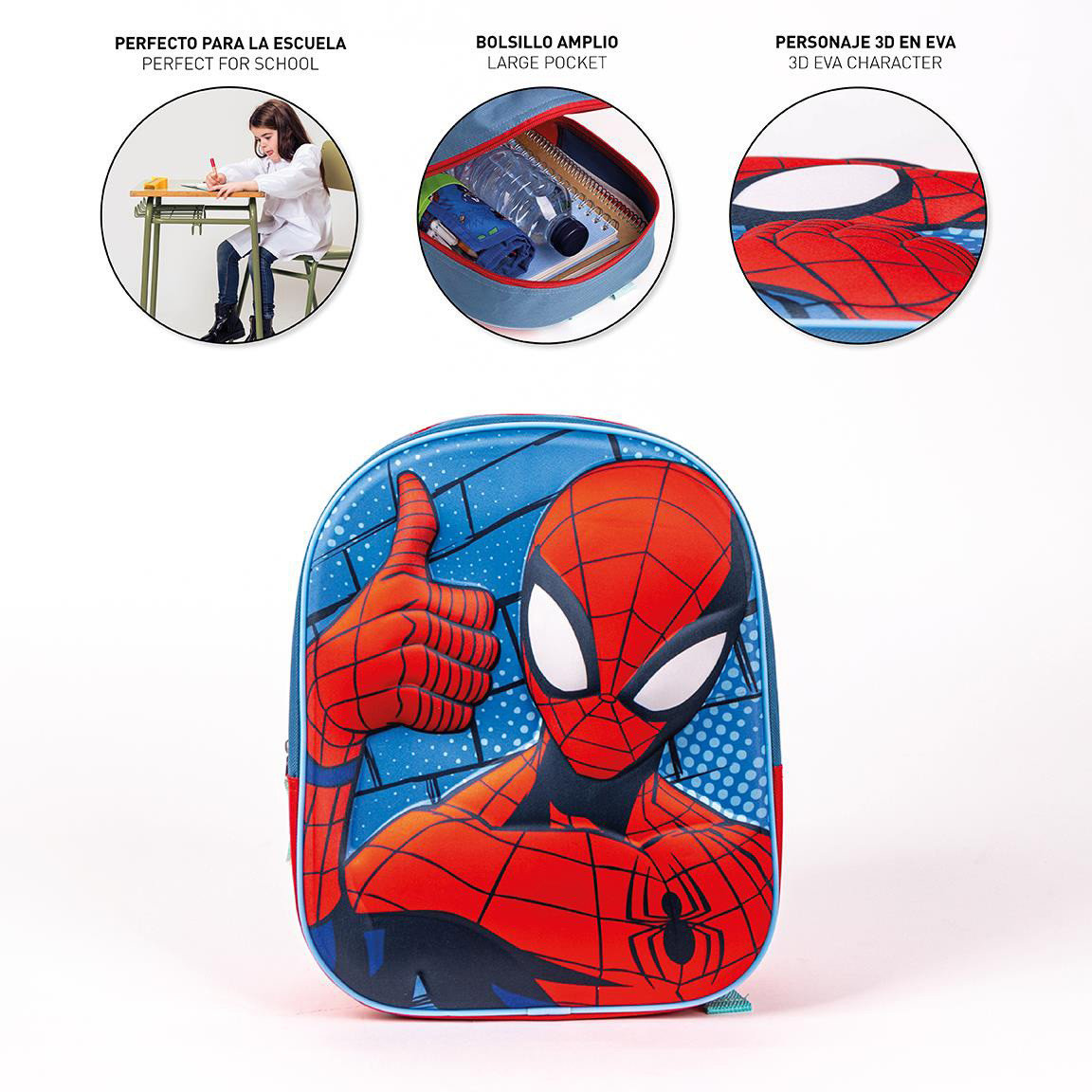 Rucsac 3D Spiderman, 25x31x10 cm - 5 | YEO