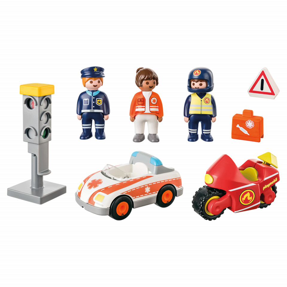 Set de joaca Playmobil 1.2.3, Eroi Salvatori - 3 | YEO