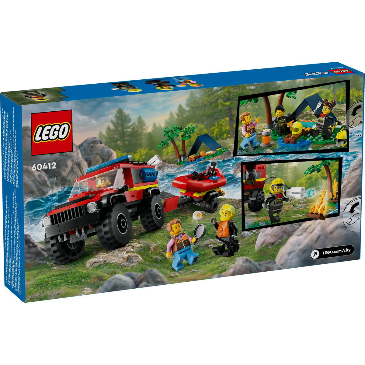 Set LEGO City - Camion 4X4 si barca de pompieri (60412) - 2 | YEO