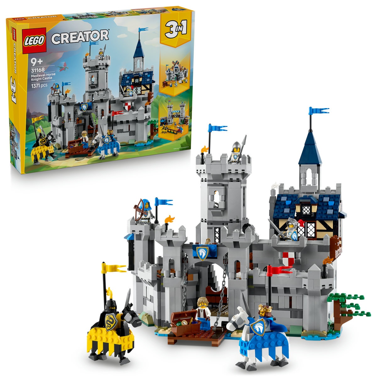 Set LEGO Creator - Castel medieval cu cai si cavaleri (31168)