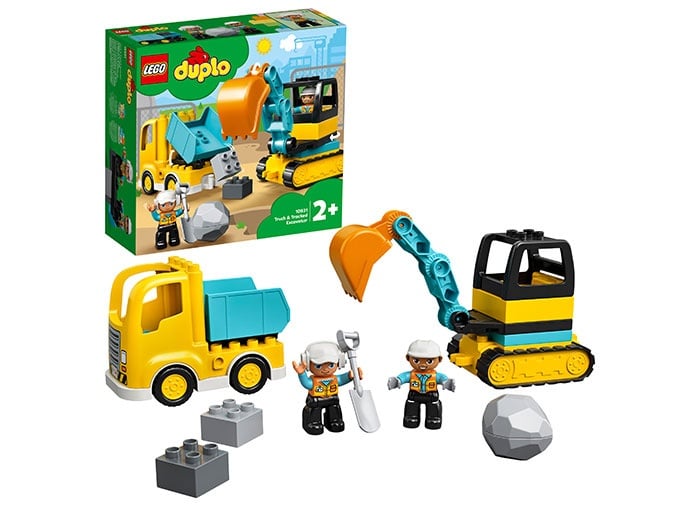 Set Lego Duplo - Camion si excavator pe senile (10931)